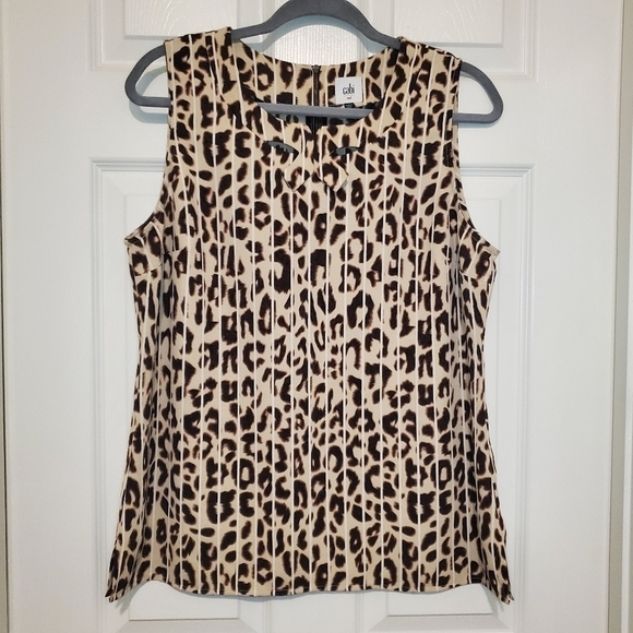 CAbi Leopard Print Tank Top Sz Medium - Picture 1 of 8